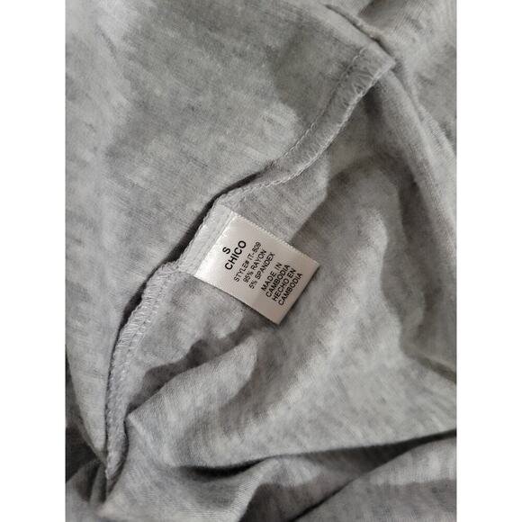 Zenana Outfitters Women’s Heather Gray V-Neck Tunic Top – Small, Rayon Spandex - Picture 4 of 5